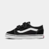 Kids' Toddler Vans Old Skool Hook-and-Loop Casual Shoes Black/White - 00D3YBLK 001 -Default Template 7 00D3YBLK 001 P1