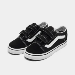 Kids' Toddler Vans Old Skool Hook-and-Loop Casual Shoes Black/White - 00D3YBLK 001 -Default Template 7 00D3YBLK 001 P2