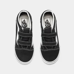 Kids' Toddler Vans Old Skool Hook-and-Loop Casual Shoes Black/White - 00D3YBLK 001 -Default Template 7 00D3YBLK 001 P5