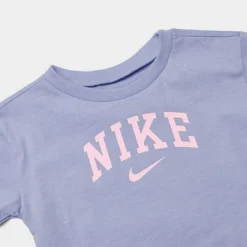 Girls' Infant Nike T-Shirt And Bike Shorts Set Light Blue - 16K755 U8K -Default Template 7 16K755 U8K M4
