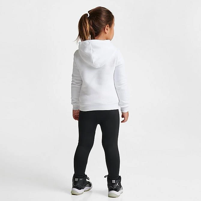 Nike Girls' Toddler Jordan Block HD Shine Hoodie And Leggings Set White/Black/Gym Red - 25B946 023 4 Nike Girls' Toddler Jordan Block HD Shine Hoodie And Leggings Set White/Black/Gym Red - 25B946 023 - Image 2