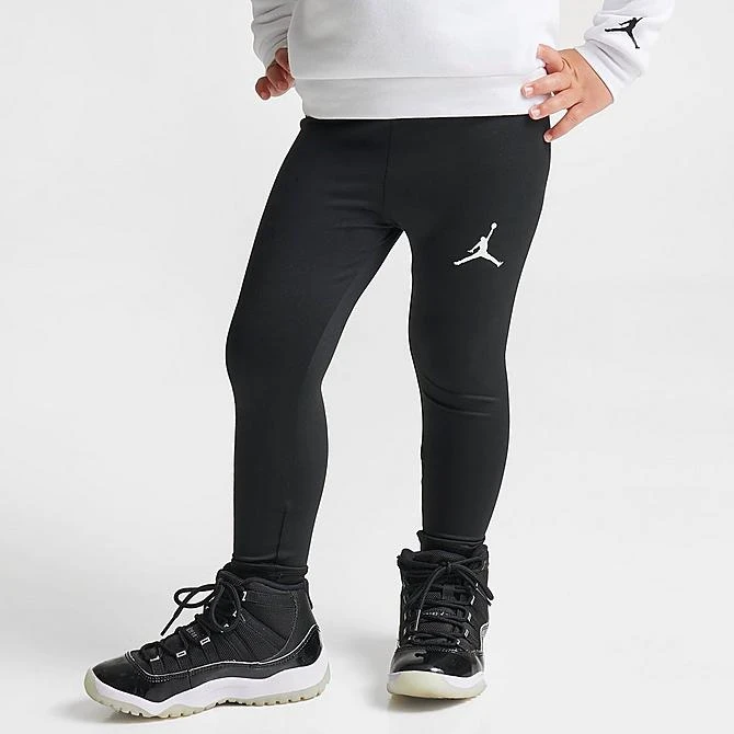 Nike Girls' Toddler Jordan Block HD Shine Hoodie And Leggings Set White/Black/Gym Red - 25B946 023 6 Nike Girls' Toddler Jordan Block HD Shine Hoodie And Leggings Set White/Black/Gym Red - 25B946 023 - Image 4