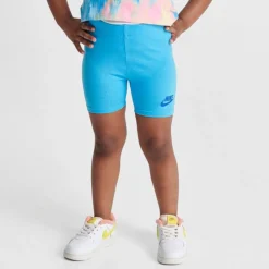 Girls' Toddler Nike Digi Tie-Dye T-Shirt And Bike Shorts Set Tie-Dye/Light Blue - 26K457 F85 -Default Template 7 26K457 F85 M4