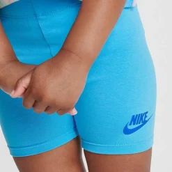 Girls' Toddler Nike Digi Tie-Dye T-Shirt And Bike Shorts Set Tie-Dye/Light Blue - 26K457 F85 -Default Template 7 26K457 F85 M6