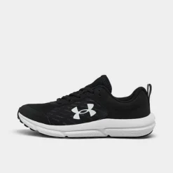 Boys' Big Kids' Under Armour Assert 10 Running Shoes (Wide Width) Black/White - 3026185 001