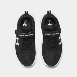Boys' Little Kids' Under Armour Assert 10 Running Shoes (Wide Width) Black/White - 3026186 001 -Default Template 7 3026186 001 P5