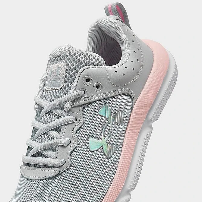 Girls' Big Kids' Under Armour Assert 10 Running Shoes (Wide Width) Halo Grey/Pink Sugar/Iridescent - 3026192 100 5 Girls' Big Kids' Under Armour Assert 10 Running Shoes (Wide Width) Halo Grey/Pink Sugar/Iridescent - 3026192 100 - Image 3