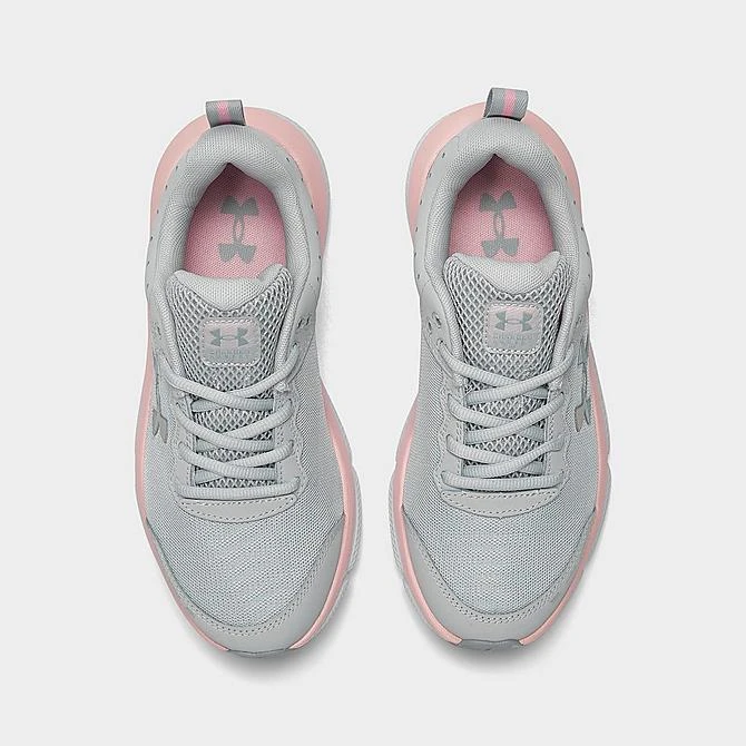 Girls' Big Kids' Under Armour Assert 10 Running Shoes (Wide Width) Halo Grey/Pink Sugar/Iridescent - 3026192 100 7 Girls' Big Kids' Under Armour Assert 10 Running Shoes (Wide Width) Halo Grey/Pink Sugar/Iridescent - 3026192 100 - Image 5