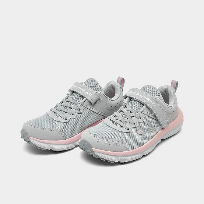 Girls' Little Kids' Under Armour Assert 10 Running Shoes (Wide Width) Halo Grey/Pink Sugar/Iridescent - 3026193 100 4 Girls' Little Kids' Under Armour Assert 10 Running Shoes (Wide Width) Halo Grey/Pink Sugar/Iridescent - 3026193 100 - Image 2