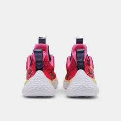 Big Kids' Under Armour Curry Flow 10 Basketball Shoes Pink/Multi - 3026296 600 -Default Template 7 3026296 600 P4