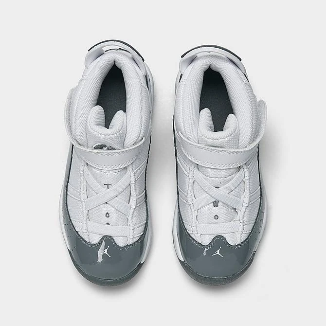 Nike Kids' Toddler Air Jordan 6 Rings Basketball Shoes White/Cool Grey/White - 323420 121 7 Nike Kids' Toddler Air Jordan 6 Rings Basketball Shoes White/Cool Grey/White - 323420 121 - Image 5