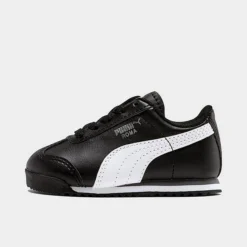 Boys' Toddler Puma Roma Basic Casual Shoes Black/White/Puma Silver - 35426001 001