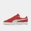 Big Kids' Puma Suede 21 Casual Shoes Red/White/Egret - 38056002 600 -Default Template 7 38056002 600 P1