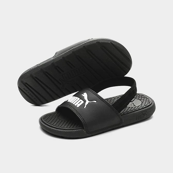 Little Kids' Puma Cool Cat Backstrap BX Slide Sandals Puma Black/Puma White - 38411701 001 4 Little Kids' Puma Cool Cat Backstrap BX Slide Sandals Puma Black/Puma White - 38411701 001 - Image 2