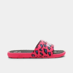 Girls' Big Kids' Puma Cool Cat Summer Roar Slide Sandals Beetroot Purple/Puma Black/Victoria Blue - 38590401Â 500