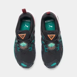 Little Kids' Puma X Minecraft TRC Blaze Casual Shoes Puma Black/Teal Green - 38612601 001 -Default Template 7 38612601 001 P5