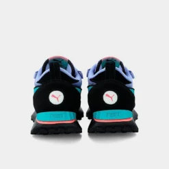 Big Kids' Puma Rider FV FD Casual Shoes Black/Lavender/Pink/White/Green - 38787602 500 -Default Template 7 38787602 500 P4