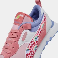 Girls' Big Kids' Puma Rider FV Rainbow Sunset Casual Shoes Carnation Pink/Almond Blossom/Lavender Pop - 38874001 690 -Default Template 7 38874001 690 P3