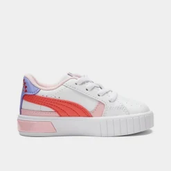 Girls' Toddler Puma Cali Star Rainbow Sunset Casual Shoes Puma White/Salmon/Prism Violet - 38874501Â 100