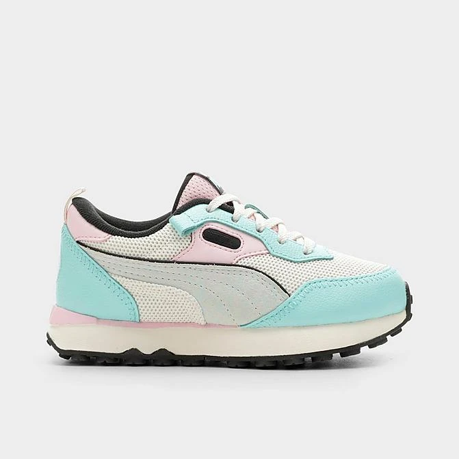 Girls' Little Kids' Puma Future Rider FV Carwash Casual Shoes Whisper White/Island Paradise/Pink Lady - 38942101 100 3 Girls' Little Kids' Puma Future Rider FV Carwash Casual Shoes Whisper White/Island Paradise/Pink Lady - 38942101 100