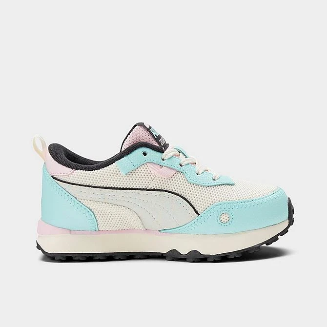 Girls' Little Kids' Puma Future Rider FV Carwash Casual Shoes Whisper White/Island Paradise/Pink Lady - 38942101 100 5 Girls' Little Kids' Puma Future Rider FV Carwash Casual Shoes Whisper White/Island Paradise/Pink Lady - 38942101 100 - Image 3