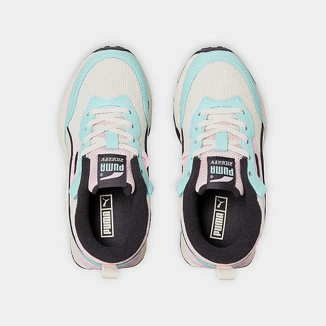 Girls' Little Kids' Puma Future Rider FV Carwash Casual Shoes Whisper White/Island Paradise/Pink Lady - 38942101 100 7 Girls' Little Kids' Puma Future Rider FV Carwash Casual Shoes Whisper White/Island Paradise/Pink Lady - 38942101 100 - Image 5