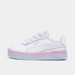 Girls' Toddler Puma Carina 2.0 Casual Shoes Puma White/Puma White/Pearl Pink - 39360101Â 100