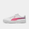 Girls' Toddler Puma Carina 2.0 Casual Shoes White/Pink/Silver - 39387801 100