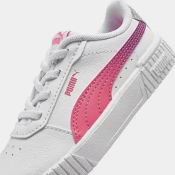 Girls' Toddler Puma Carina 2.0 Casual Shoes White/Pink/Silver - 39387801 100 -Default Template 7 39387801 100 P3