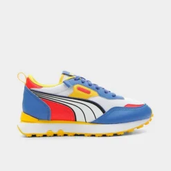 Big Kids' Puma Rider FV Primary Casual Shoes Puma White/Royal Sapphire/Puma Black - 39447201 100