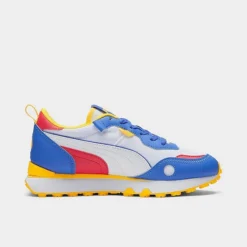 Big Kids' Puma Rider FV Primary Casual Shoes Puma White/Royal Sapphire/Puma Black - 39447201 100 -Default Template 7 39447201 100 P3