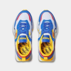 Big Kids' Puma Rider FV Primary Casual Shoes Puma White/Royal Sapphire/Puma Black - 39447201 100 -Default Template 7 39447201 100 P5