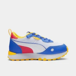 Little Kids' Puma Rider FV Primary Casual Shoes Puma White/Royal Sapphire/Puma Black - 39447301 100 -Default Template 7 39447301 100 P3