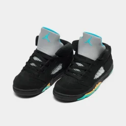 Nike Kids' Toddler Air Jordan Retro 5 Basketball Shoes Black/Aquatone/Taxi - 440890 047 -Default Template 7 440890 047 P2