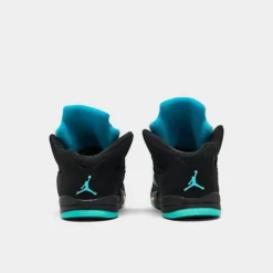 Nike Kids' Toddler Air Jordan Retro 5 Basketball Shoes Black/Aquatone/Taxi - 440890 047 -Default Template 7 440890 047 P4