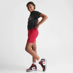 Nike Girls' Jordan Jumpman High-Waisted Bike Shorts Black/Gym Red - 45C299BB R78 -Default Template 7 45C299BB R78 M2