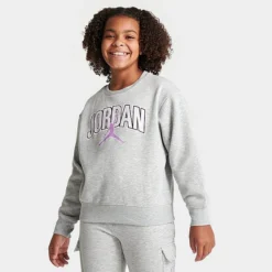 Nike Girls' Jordan Jumpman Crewneck Sweatshirt Light Grey Heather - 45C367Â G2H
