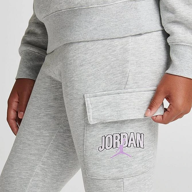 Nike Girls' Jordan Jumpman Cargo Jogger Pants Light Grey Heather - 45C368 G2H 7 Nike Girls' Jordan Jumpman Cargo Jogger Pants Light Grey Heather - 45C368 G2H - Image 5