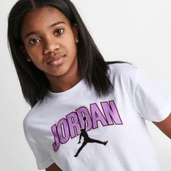Nike Girls' Jordan Jumpman T-Shirt White - 45C385 001 -Default Template 7 45C385 001 M5