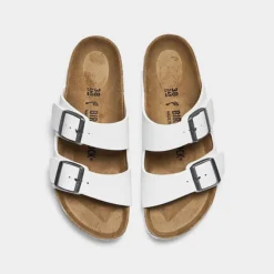Women's Birkenstock Arizona Birkibuc Sandals White - 552683 100 -Default Template 7 552683 100 P5