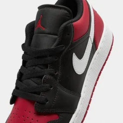 Nike Big Kids' Air Jordan Retro 1 Low Casual Shoes Black/Gym Red/White - 553560 066 -Default Template 7 553560 066 P3
