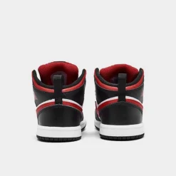 Nike Boys' Toddler Air Jordan Retro 1 Mid Casual Shoes Black/Fire Red/White - 640735 079 -Default Template 7 640735 079 P4