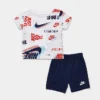 Infant Nike Active Joy T-Shirt And Shorts Set White/Midnight Navy - 66K471 BAK -Default Template 7 66K471 BAK M1