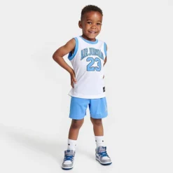 Nike Boys' Toddler Jordan HBR Muscle Tank And Shorts Set Photo Blue/White - 757559 B9F