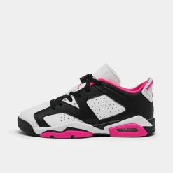 Nike Girls' Big Kids' Air Jordan Retro 6 Low Basketball Shoes Black/Fierce Pink/White - 768878Â 061