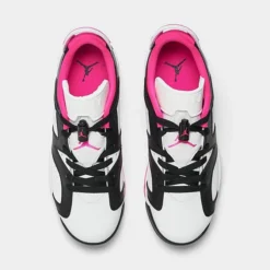 Nike Girls' Big Kids' Air Jordan Retro 6 Low Basketball Shoes Black/Fierce Pink/White - 768878 061 -Default Template 7 768878 061 P5