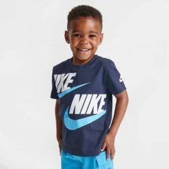 Boys' Toddler Nike HBR T-Shirt And French Terry Cargo Shorts Set Navy/Aqua - 76J213 F85 -Default Template 7 76J213 F85 M3