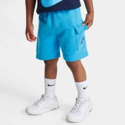 Boys' Toddler Nike HBR T-Shirt And French Terry Cargo Shorts Set Navy/Aqua - 76J213 F85 -Default Template 7 76J213 F85 M4