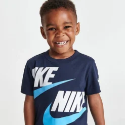 Boys' Toddler Nike HBR T-Shirt And French Terry Cargo Shorts Set Navy/Aqua - 76J213 F85 -Default Template 7 76J213 F85 M5