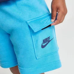 Boys' Toddler Nike HBR T-Shirt And French Terry Cargo Shorts Set Navy/Aqua - 76J213 F85 -Default Template 7 76J213 F85 M6